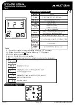 Предварительный просмотр 1 страницы MULTISPAN TC-49 Operating Manual