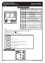 MULTISPAN TC-49P Operating Manual предпросмотр