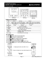 Preview for 1 page of MULTISPAN UTC-222 Operating Manual