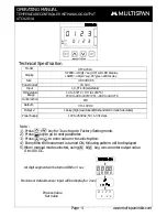 MULTISPAN UTC-4201A Operating Manual preview