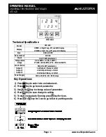 MULTISPAN UTC-423 Operating Manual предпросмотр