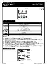 MULTISPAN UTR-413 Operating Manual preview