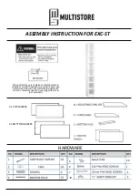 Preview for 2 page of Multistore EXC-ST Assembly Instructions