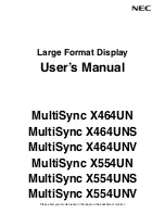 MultiSync X464UN User Manual предпросмотр