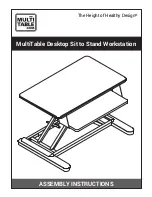 MultiTable Desktop Sit to Stand Workstation Assembly Instructions Manual preview