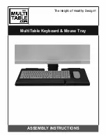 MultiTable KEYBOARD & MOUSE TRAY Assembly Instructions Manual предпросмотр