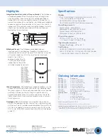 Preview for 2 page of Multitech Embedded Modem Specification Sheet