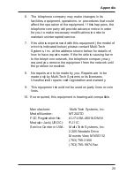 Preview for 25 page of Multitech MT202TD User Manual