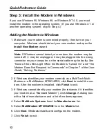 Preview for 20 page of Multitech MT2834DXK Quick Reference Manual