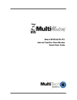 Multitech MT5634ZPX-PCl Quick Start Manual preview