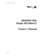 Preview for 1 page of Multitech MT56DSU2 Owner'S Manual