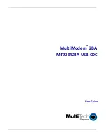 Preview for 1 page of Multitech MT9234ZBAUSBCDC User Manual