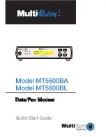 Предварительный просмотр 1 страницы Multitech MULTI MODEM II MT5600BA Quick Start Manual