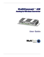 Multitech MultiConnect MT100A2W User Manual preview