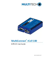 Multitech MultiConnect rCell 100 MTR-H5 User Manual preview