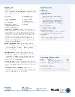 Preview for 2 page of Multitech MultiConnect SS MTS2SA-T Specification Sheet