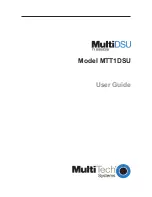 Preview for 1 page of Multitech MultiDSU MTT1DSU User Manual