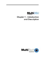 Preview for 7 page of Multitech MultiDSU MTT1DSU User Manual