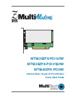 Предварительный просмотр 1 страницы Multitech MultiModem 5634ZPX-PCI-NV Quick Start Manual