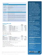 Preview for 4 page of Multitech MultiModem iCell MTCMR-E1 Specifications