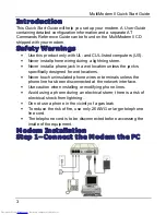 Предварительный просмотр 3 страницы Multitech MultiModem II Quick Start Manual