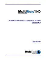 Multitech MultiModem IND MT5634IND User Manual preview