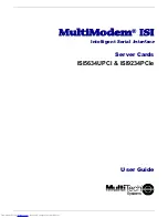 Multitech MultiModem ISI5634UPCI-4 User Manual предпросмотр