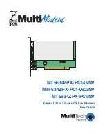 Предварительный просмотр 1 страницы Multitech MultiModem MT5634ZPX-PCI-U-NV User Manual