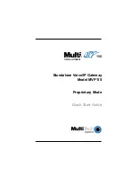 Multitech MultiVOIP 100 (MVP110 Quick Start Manual preview