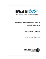 Preview for 1 page of Multitech MultiVOIP 400 MVP400 Quick Start Manual