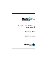 Multitech MultiVOIP MVP120 Quick Start Manual preview