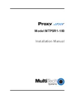 Предварительный просмотр 1 страницы Multitech ProxyServer MTPSR1-100 Installation Manual