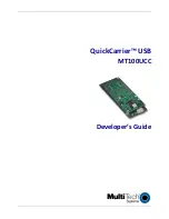 Multitech QuickCarrier USB MT100UCC Series Developer'S Manual preview