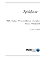 Preview for 1 page of Multitech RouteFinder RF802USB User Manual