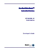 Multitech SocketModem MT2456SMI-22 Developer'S Manual preview