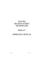 Multitek PowerSig M560-AT Operating Manual preview