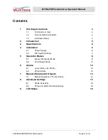 Preview for 3 page of MultiTrode MTRA-FSP Installation & Operation Manual