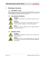 Preview for 4 page of MultiTrode MTRA-FSP Installation & Operation Manual