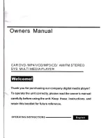 Preview for 1 page of Multitronic DVD3201 Owner'S Manual