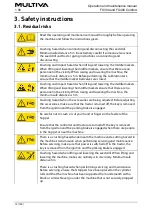 Preview for 13 page of Multiva FX300 Comfort Operation And Maintenance Manual