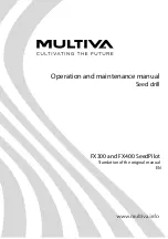 Multiva FX300 SeedPilot Operation And Maintenance Manual preview