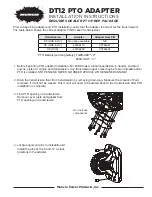 Preview for 1 page of Muncie DT12 PTO Installation Instructions