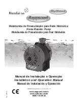 Preview for 1 page of Mundial SA Aqquant Syllent MB63E0020A Installation And Operation Manual