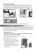 Предварительный просмотр 36 страницы mundoclima CL20007 Installation And Owner'S Manual