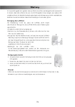 Предварительный просмотр 74 страницы mundoclima CL20007 Installation And Owner'S Manual