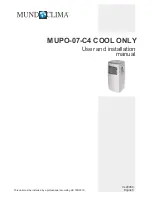 mundoclima MUPO-07-C4 COOL ONLY User And Installation Manual предпросмотр