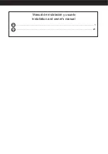 Preview for 2 page of mundoclima MVD DC2 CL23530 Installation And Owner'S Manual