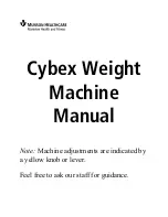 Preview for 1 page of Munson Healthcare Cybex Weight Machine Manual