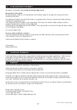 Preview for 27 page of Munster Simms Engineering Ltd. Whale Expanse DW0801U Installation And User Instructions Manual