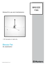 Munters Breeze Fan Manual For Use And Maintenance предпросмотр